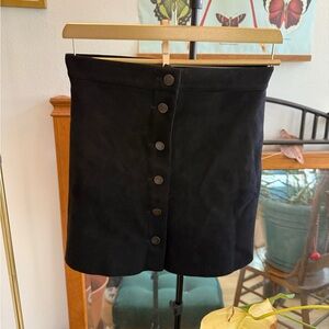 Black Suede Mini Skirt | High Waist Y2K 90s Style